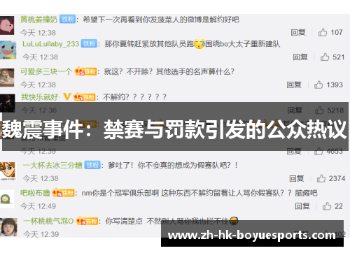魏震事件：禁赛与罚款引发的公众热议